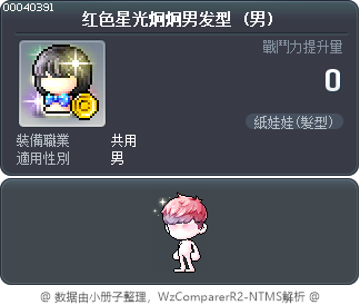 红色星光炯炯男发型 Tooltip