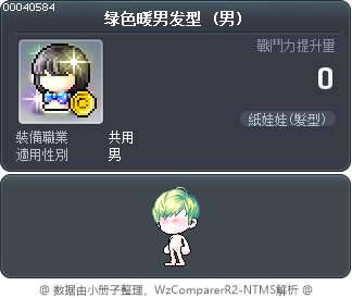 绿色暖男发型 Tooltip