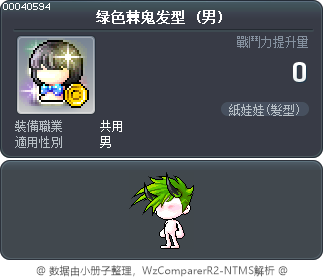 绿色棘鬼发型 Tooltip