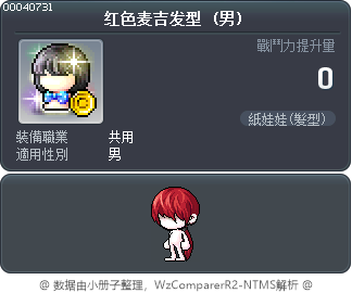 红色麦吉发型 Tooltip