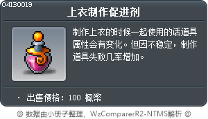 製作上衣的催化劑 Tooltip