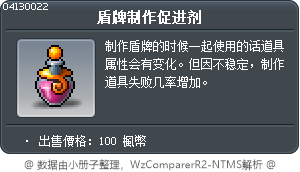 盾牌制作促进剂 Tooltip