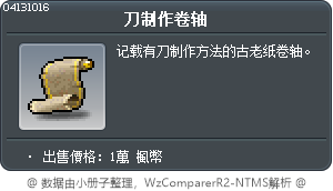 武器製造法 Tooltip