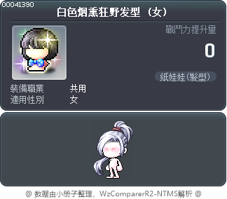 白色烟熏狂野发型 Tooltip