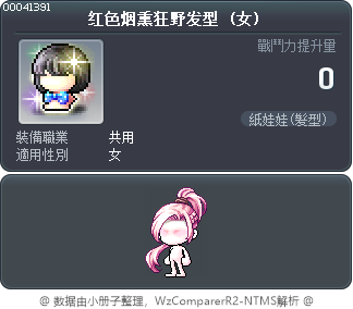 红色烟熏狂野发型 Tooltip