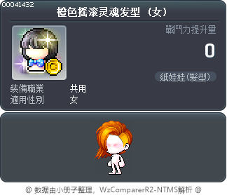橙色摇滚灵魂发型 Tooltip