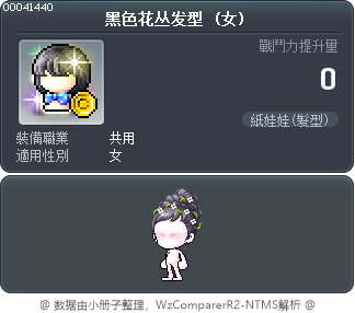 黑色花丛发型 Tooltip