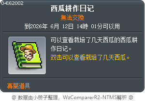 西瓜農日記 Tooltip