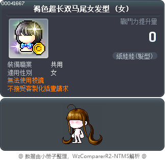 褐色超长双马尾女发型 Tooltip