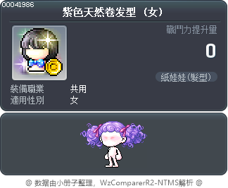 紫色天然卷发型 Tooltip