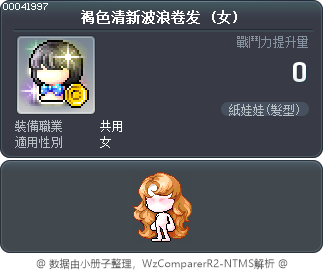 褐色清新波浪卷发 Tooltip