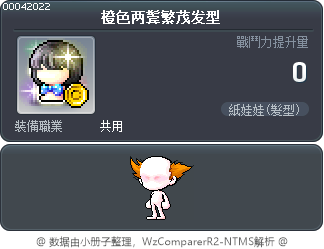 橙色两鬓繁茂发型 Tooltip