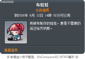 布娃娃 Tooltip