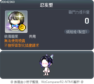 忍发型 Tooltip