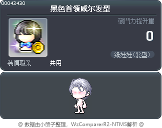 黑色首领威尔发型 Tooltip