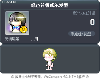 绿色首领威尔发型 Tooltip