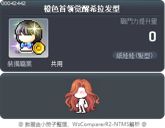 橙色首领觉醒希拉发型 Tooltip