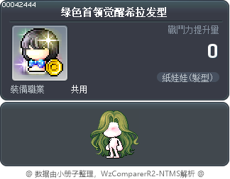 绿色首领觉醒希拉发型 Tooltip