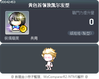 黄色首领敦凯尔发型 Tooltip