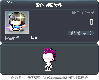 紫色刺猬发型 Tooltip