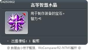 高等智慧水晶 Tooltip