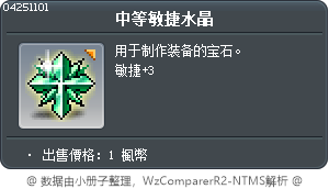 中等敏捷水晶 Tooltip