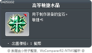 高等敏捷水晶 Tooltip