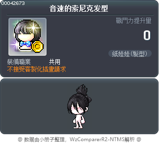 音速的索尼克发型 Tooltip