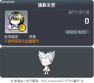 饿狼发型 Tooltip
