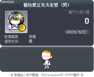 橙色爱豆光头发型 Tooltip