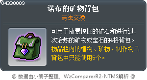 諾本礦物背包 Tooltip