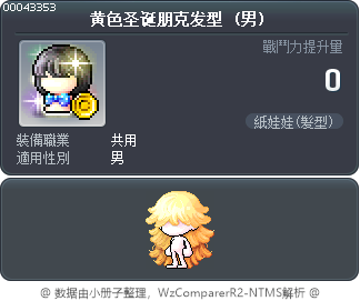 黄色圣诞朋克发型 Tooltip