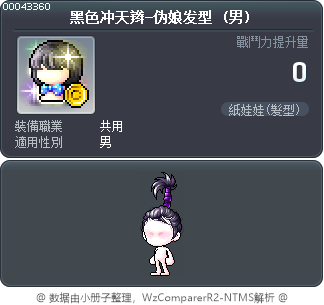 黑色冲天辫-伪娘发型 Tooltip
