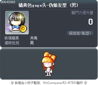 橘黄色gaga头-伪娘发型 Tooltip