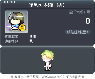 绿色COS男孩 Tooltip