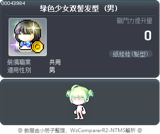 绿色少女双髻发型 Tooltip