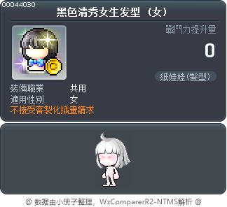 黑色清秀女生发型 Tooltip
