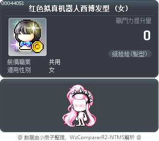 红色拟真机器人西博发型 Tooltip