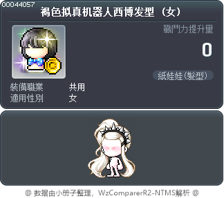褐色拟真机器人西博发型 Tooltip