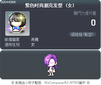 紫色时尚朋克发型 Tooltip
