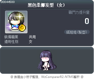 黑色柔娜发型 Tooltip