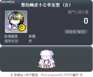 紫色嗨皮小公举发型 Tooltip