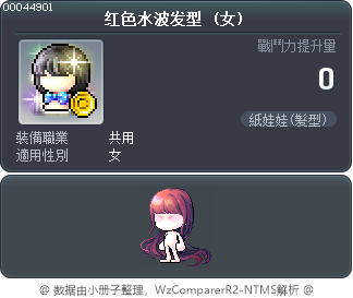 红色水波发型 Tooltip