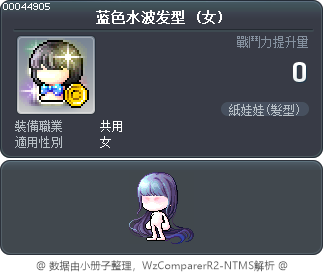 蓝色水波发型 Tooltip