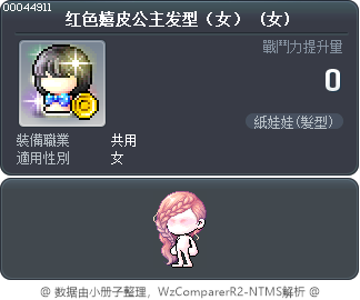 红色嬉皮公主发型（女） Tooltip