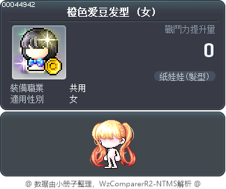 橙色爱豆发型 Tooltip