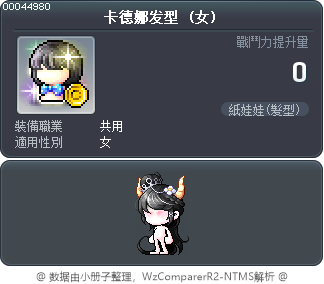 卡德娜发型 Tooltip