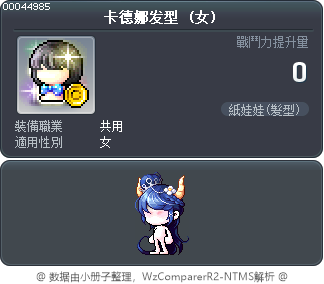 卡德娜发型 Tooltip