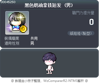 黑色奶油拿铁短发 Tooltip