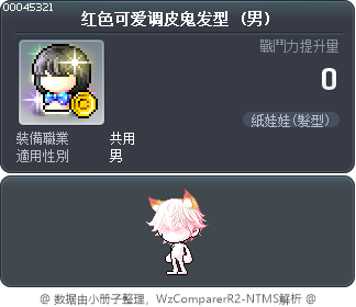 红色可爱调皮鬼发型 Tooltip